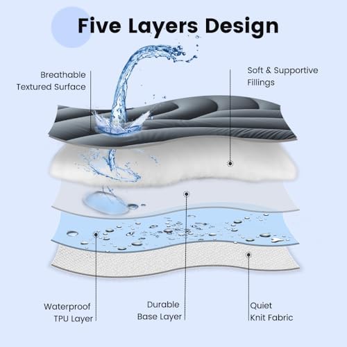Waterproof Mattress Pad King, Quilted Fitted King Mattress Protector - Image 5