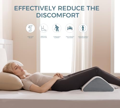 Knee Wedge Pillow 6.3'' for Post-Surgery Recovery-Leg Elevation Support for - Image 5