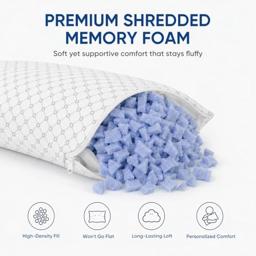 OAISZ 18 x 54'' Full Body Pillow, Long Memory Foam Bed Pillow - Image 2