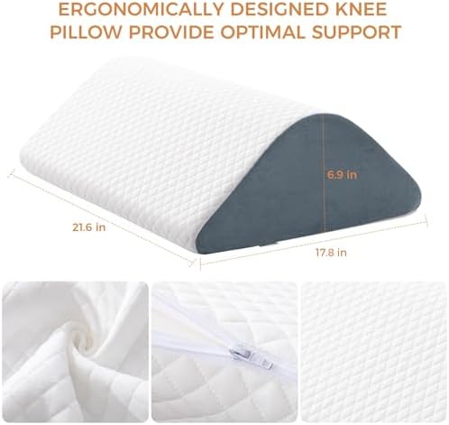 Knee Wedge Pillow for Post-Surgery Recovery-Leg Elevation Support for Sleep - Image 3