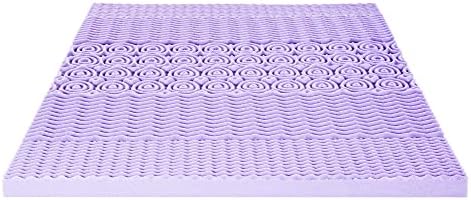 Mellow 3 Inch 5-Zone Memory Foam Mattress Topper, Soothing Lavender Infusion - Image 5