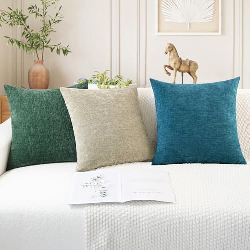 CaliTime Decorative Couch Throw Pillow Covers 16 X 16 Inches Dark Green - Image 5