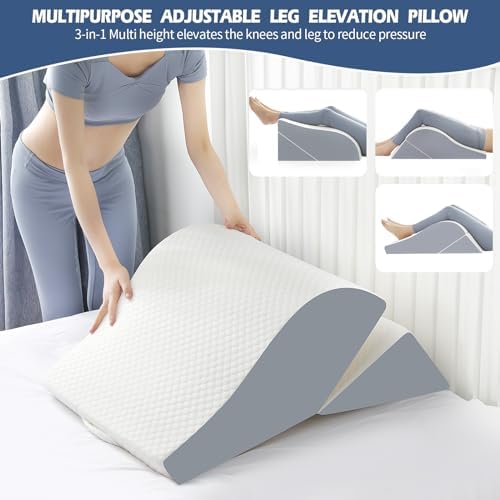 Simpledad Wedge Pillow for Sleeping Adjustable 3-in-1 High Leg Wedge Pillow - Image 2