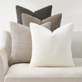 Topfinel Neutral Grey Pillow Covers Set of 4, Boho Sofa Throw Pillows Covers by Topfinel