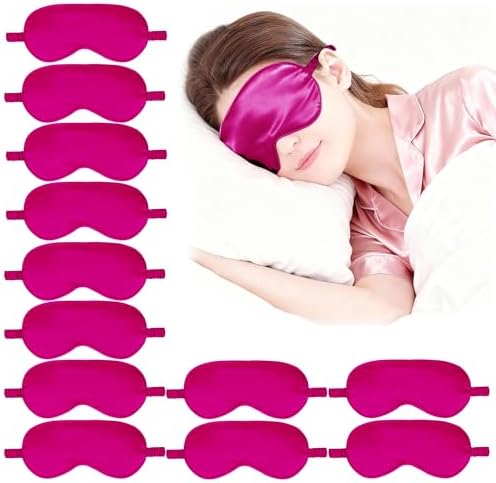 12PACK Silky Sleep Masks Satin Eye Mask Silk Eyes Cover by WJingYiJia