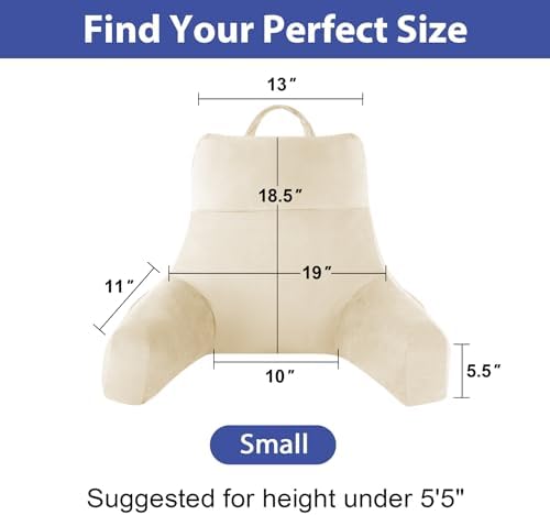 IPYNBAP Back Pillow for Bed Sitting up, Reading Pillow, 18 Inch - Image 2