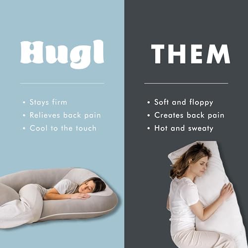 Plufl Hugl Cooling Body Pillow for Adults, U Shaped Pregnancy Pillow - Image 6