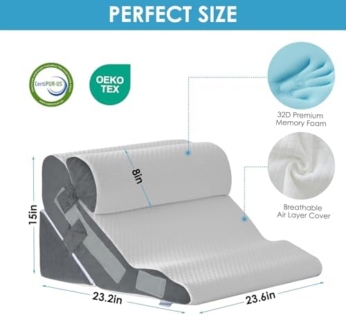 MEGCXIT Wedge Pillow Set for After Surgery, Bed Wedge - Image 4