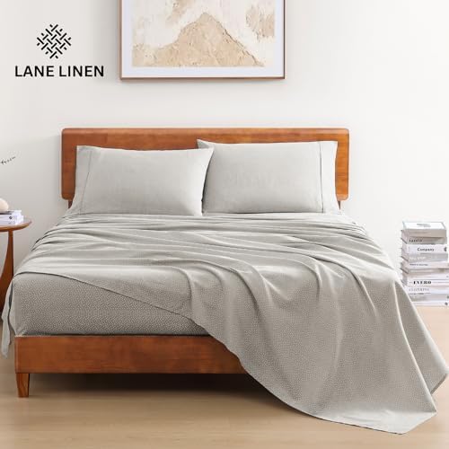 LANE LINEN 100% Organic Cotton Twin Bed Sheet Set, Luxury Hotel Style Fade - Image 2