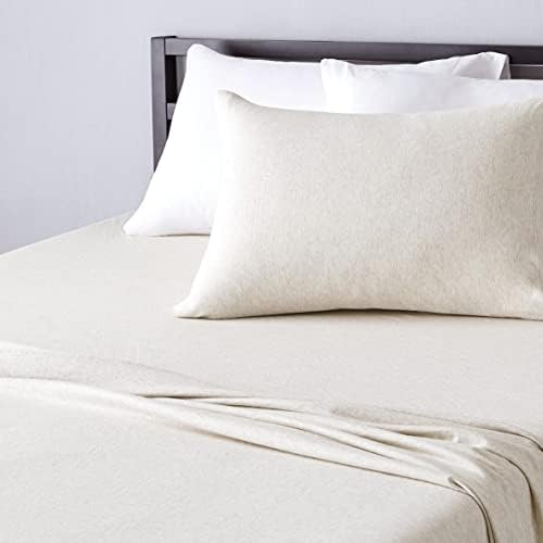 Amazon Basics 3 Piece Breathable, Stretchy 100% Cotton Jersey Knit Bed Sheet Set - Image 6