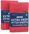 CGK Linens 2 Pack Extra Deep King Fitted Sheets by CGKUnlimited