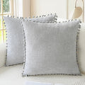 CaliTime Decorative Couch Throw Pillow Covers 22 X 22 Inches Moonbeam Gray by CaliTime