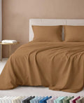 California Design Den 600 Thread Count Cal King Bed Sheets, Honey Caramel by CaliforniaDesignDen