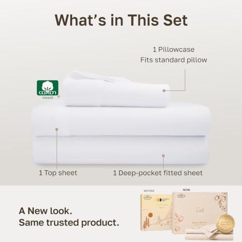 California Design Den Soft 100% Cotton Sateen XL Twin Sheets Set - Image 3