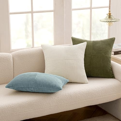 MIULEE Slate Blue Decorative Lumbar Throw Pillow Covers 12x20 Inch 2 Pack - Image 5