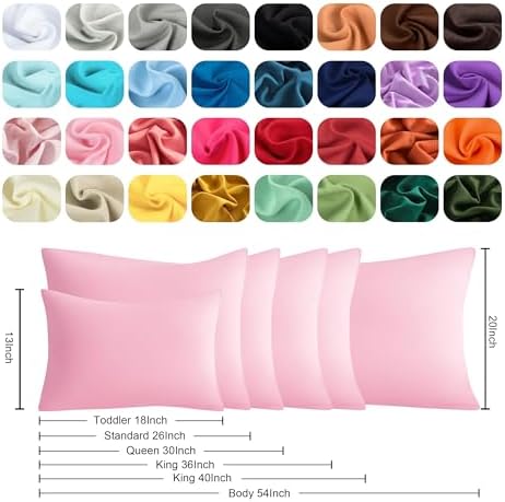 Body Pillow Cases, 2 Pack, 20x54 in, Microfiber - Image 6