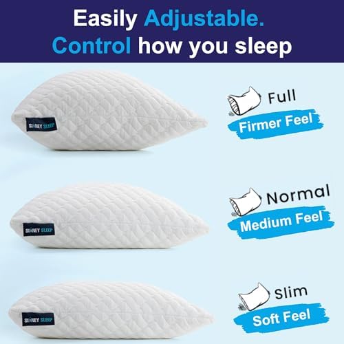 Sidney Sleep Set of 2 Queen Size Adjustable Bed Pillows - Image 2