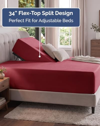 CGK Linens Extra Deep Flex Top Split Head King Fitted Sheet Only - Image 3