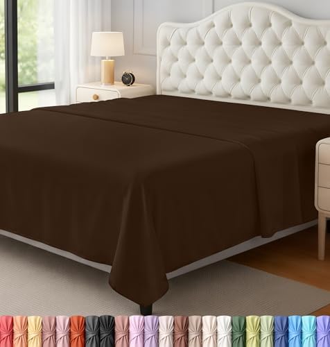 King Size Flat Sheet Only, Ultra Soft & Breathable Hotel Sheets by UTOPIABEDDING
