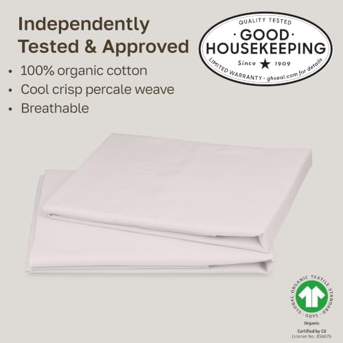 California Design Den 100% Organic Cotton 2-Pack Pillow Cases King - Image 2