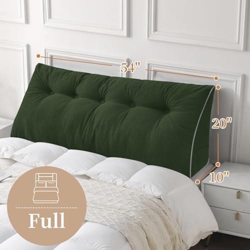 Sasttie Headboard Pillow Full, Wedge Pillow Headboard, Olive Green - Image 2