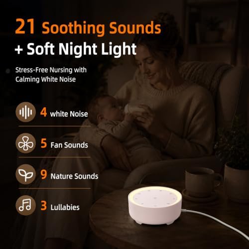 Kipcush White Noise Machine for Sleeping, Baby & Adults, High-Fidelity - Image 3