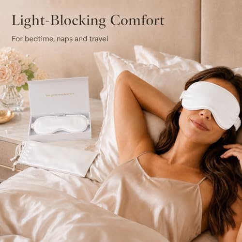 Silk Sleep Mask Light Blocking Luxury 100% Mulberry 19mm Silk Eye Mask Eye - Image 6