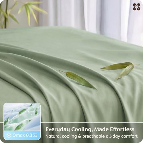 Bedsure PureWoven 100% Rayon Derived from Bamboo, Queen Sheets, 4 Pieces - Image 4