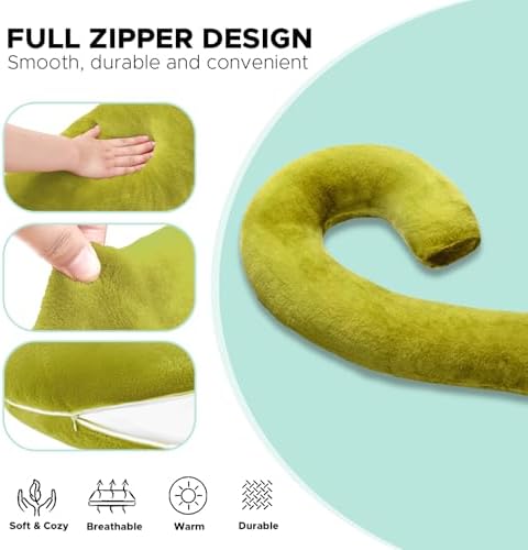 Body Pillow for Adults, Swan Body Pillow Insert for Sleeping, 49 In - Image 4