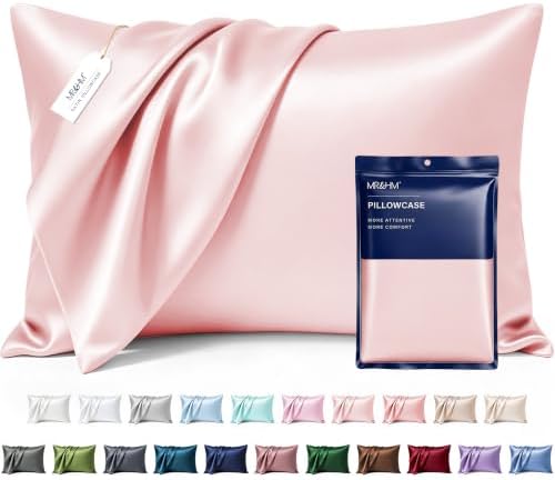 MR&HM Satin Pillowcase 2 Pack, Queen Size 20"x30", Light Pink by MRHM