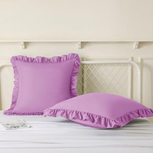 KKJIAF 2 Pack Ruffle Pillow Cases 26x26 Inches - Image 4