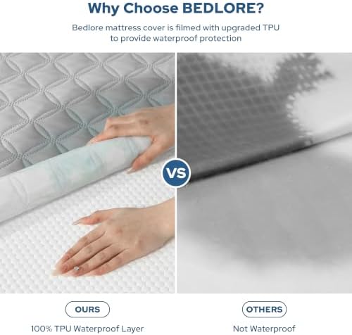 BEDLORE 2 Pack Waterproof Mattress Protector, Twin XL Size Mattress Pad - Image 2