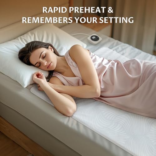 Heated Mattress Pad Mini Twin, 3D Air Fabric, Preheat & Memory - Image 2
