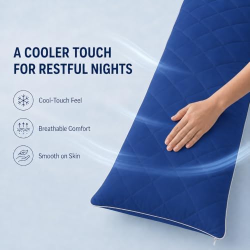 KISSKI Cooling Body Pillow Cover, Quilted Pillowcase - Image 6