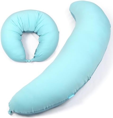BYRIVER 43" Mint Green Cooling Side Sleeping Body Pillow - Image 2