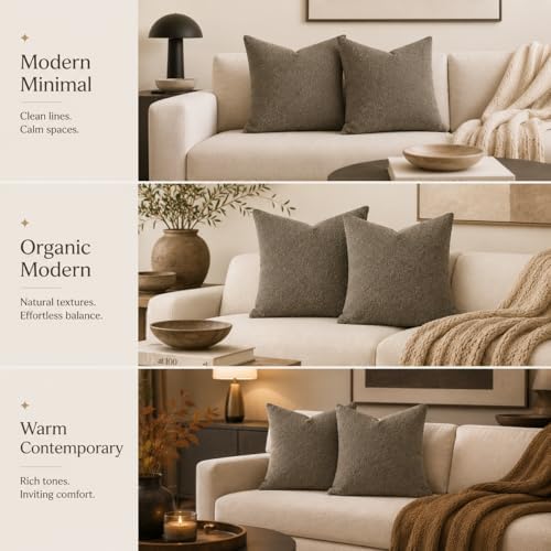 JoraLion 26x26 inch Boucle Throw Pillow Covers, No Insert - Image 4