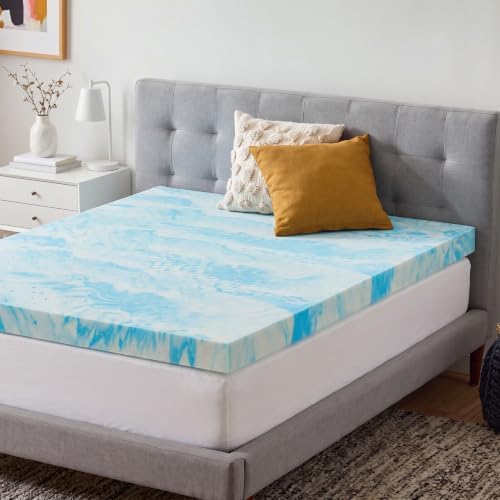 DUMOS Memory Foam Mattress Topper King, 2 Inch Thick Gel Infused Bed Toppers by DumosLifestyle