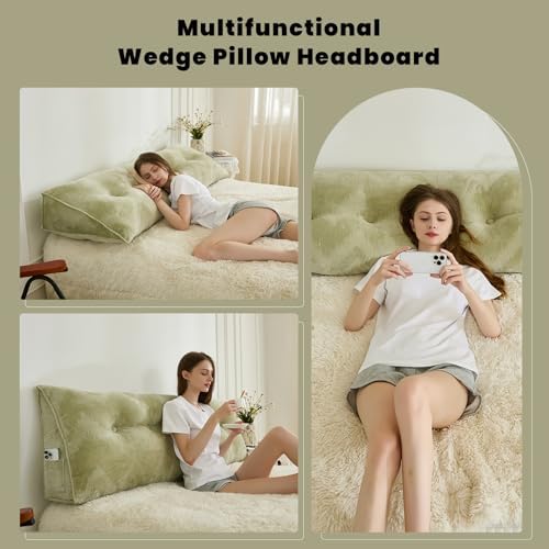 Zelladorra Headboard Pillow Twin, Triangular Wedge Pillow Headboard - Image 6