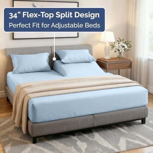 Flex Top Split Head King 4 Piece Sheet Set - Image 3