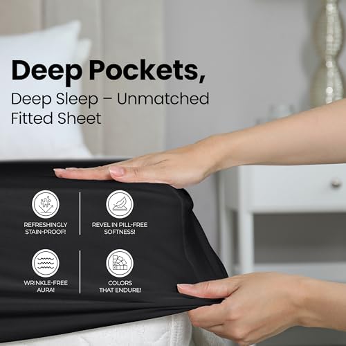 Twin Fitted Sheet, Ultra Soft Fits Up to 15 Inch Deep Pocket - Image 4