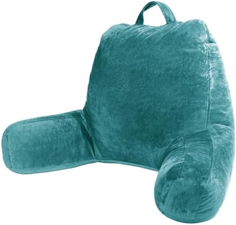 Sasttie Reading Pillow for Bed, Back Pillow for Sitting Up, Teal Blue by SASTTIE