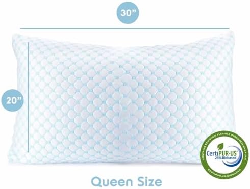 Nestl Cooling Pillow for Sleeping 1 Pack, Luxury Shredded Memory Foam Pillows - Image 6