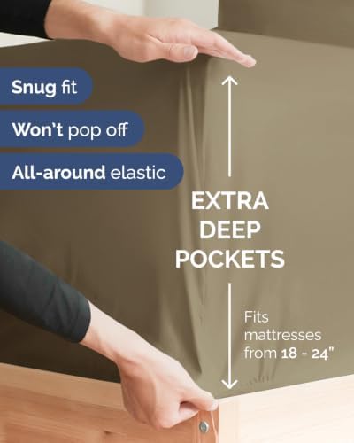 CGK Linens 2 Pack Extra Deep Twin XL Fitted Sheets - Image 2