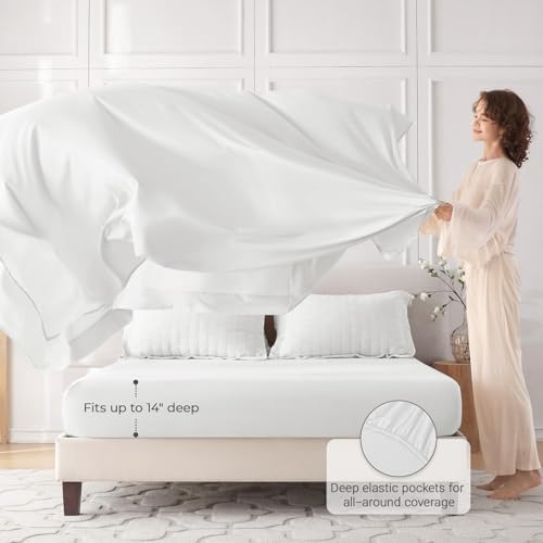 MUXHOMO 7 Pieces Oversized Queen Comforter Set, Seersucker Bed in a Bag - Image 3