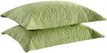 MarCielo 2-Piece Embroidered Pillow Shams, King Decorative Microfiber Pillow by MarCielo
