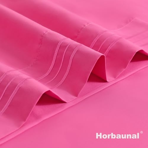 Horbaunal Microfiber Pillowcases Queen Size, Hot Pink, 2 Pack - Image 7