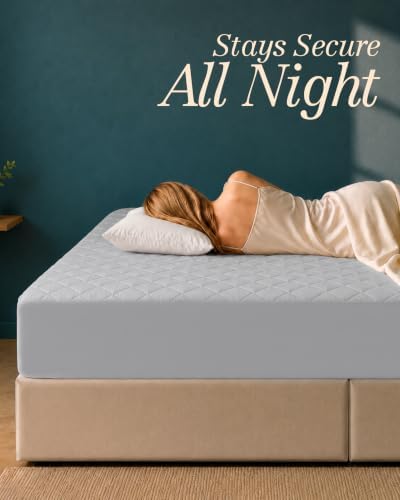 Full Mattress Pad, Quilted Mattress Protector Topper fits 16" Deep Pocket - Image 4