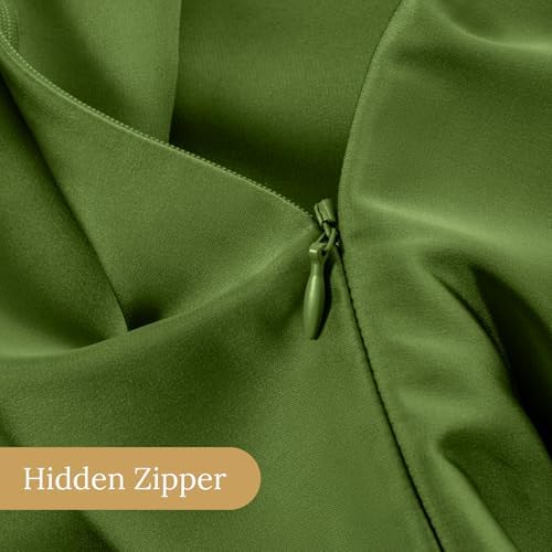 INFIIXSO Silk Pillow Cases 2 Pack, Hidden Zipper, Cedar Green - Image 5