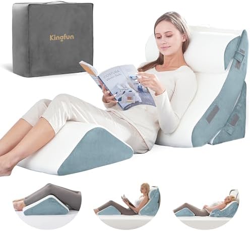 Kingfun 4PCS Orthopedic Bed Wedge Pillow Set by KINGFUN-Anexcitingoption