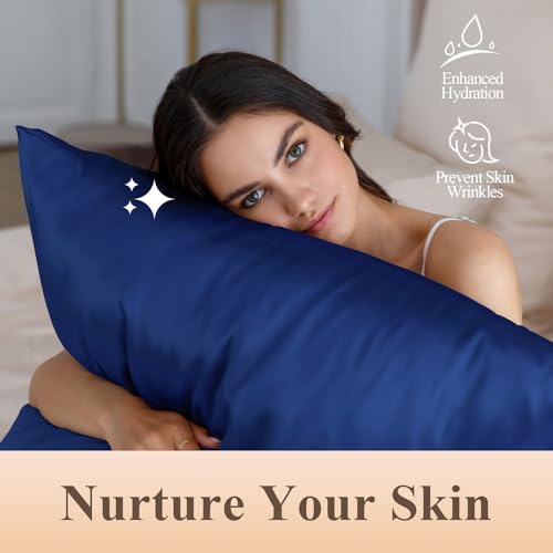 Silk Like Satin Pillowcase Cal King Size, 2 Pack, 20x40 Inches - Image 4
